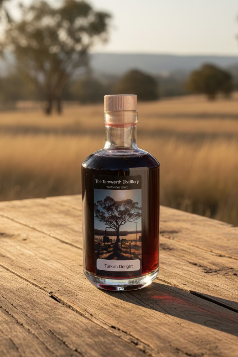 Bottle of 'Turkish Delight' from The Tamworth Distillery 